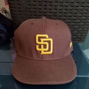 SD Padres New Era Brown Cap size 7 5/8